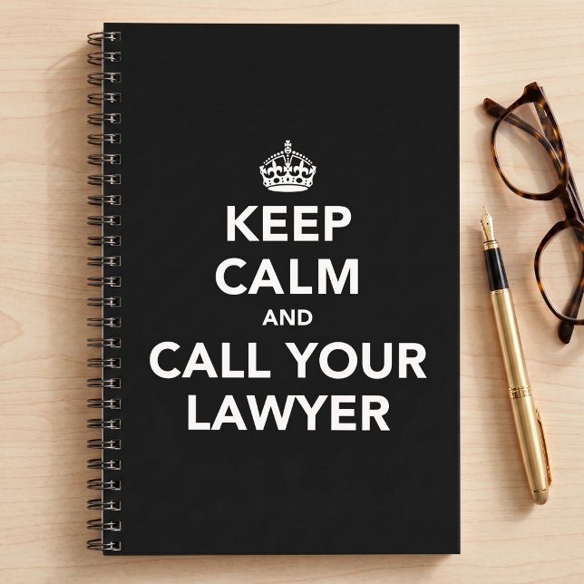 Garde ton calme et appelle ton avocat Cahier (Créateur téléchargé)