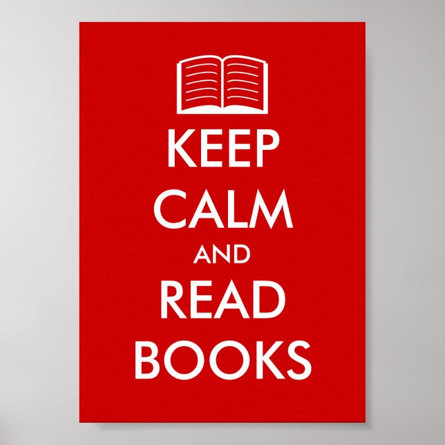Garde ton calme et lis des livres affiche pour les (Devant)