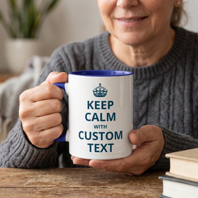 Garde ton calme modèle de mug avec citation person (Créateur téléchargé)