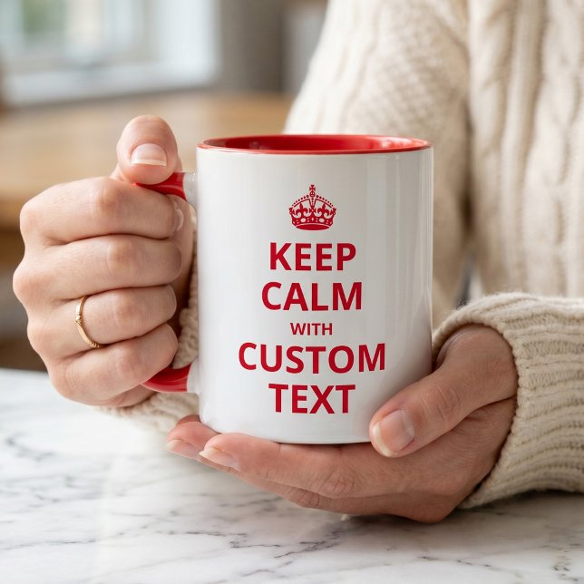 Garde ton calme modèle de mug avec citation person (Créateur téléchargé)