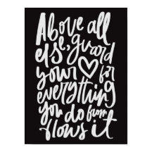 Garde ton coeur Bible Ecriture Poster