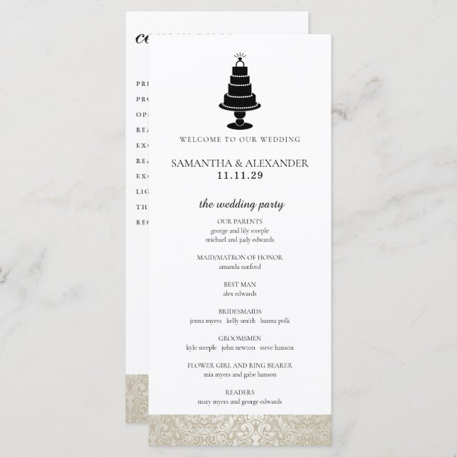 Garden Bee Ceremony Programme (Devant / Derrière)