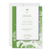 Garden Bee Toile Faire-part de mariage