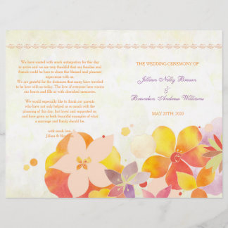 Garden Breeze Floral Mariage Bi Fold Programme