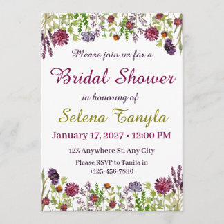Garden Bridal Shower Invitation Card