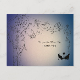 Garden Cats Merci Personnalisé avec enveloppes