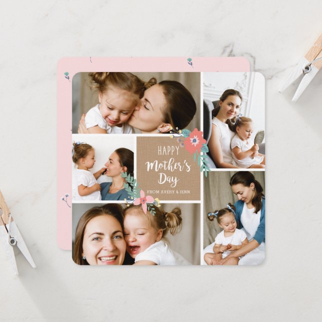 Garden Craft 5 Photo Carte Fête des Mères (Devant/Arrière en situation)