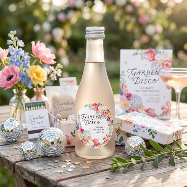 Garden Disco Bachelorette Favor Stickers (Créateur téléchargé)