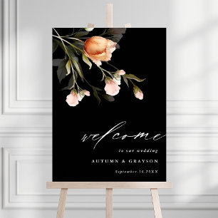 Garden Floral Bouquet Mariage noir Affiche de bien