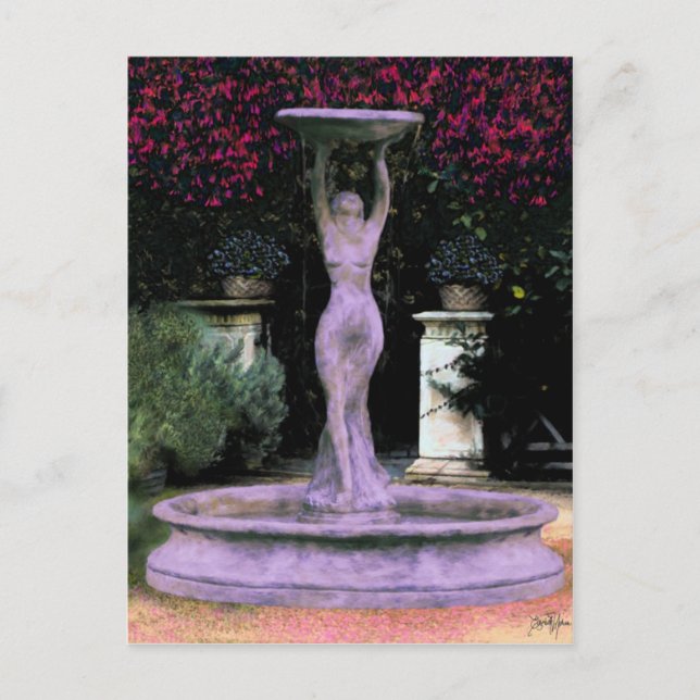Garden Goddess ~ Carte postale Statue de la peintu (Devant)