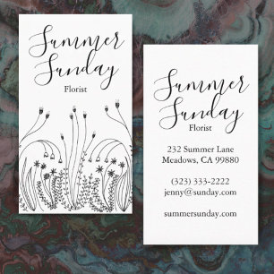 Garden Line Art Florist Landscaper Carte de visite