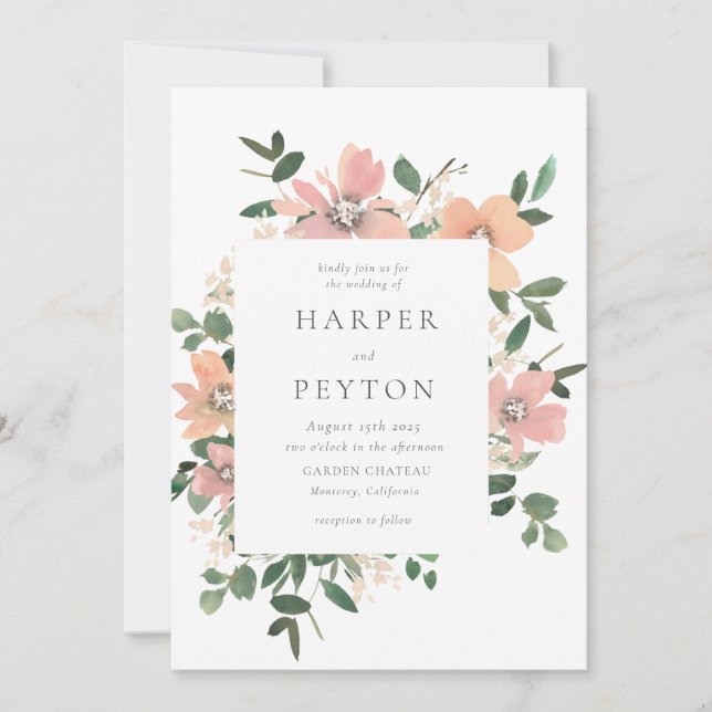 Garden Love Faire-part de mariage (Devant)