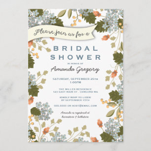 Garden Party Fête des mariées Floral Invitation