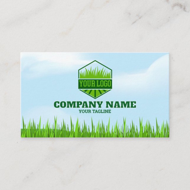 Gardener de tondeuse de pelouse et Carte de visite (Devant)