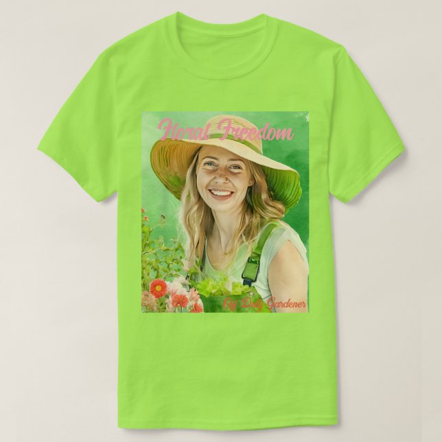 Gardener Gardener Aquarelle Carrière T-shirt (Design devant)