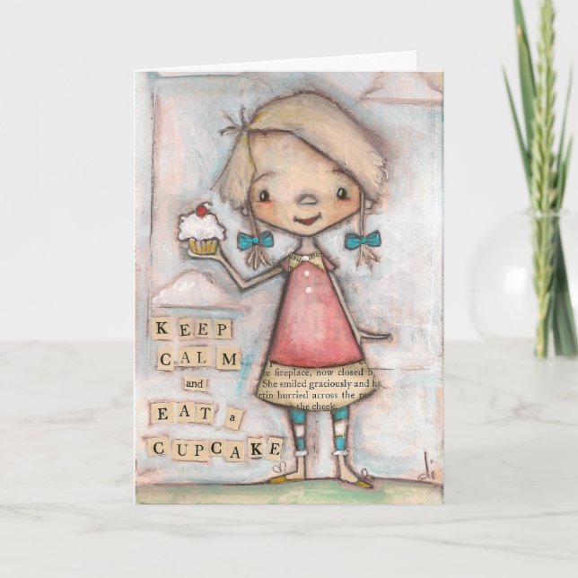 Garder Calm Cupcake - Carte Anniversaire (Devant)
