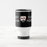 GARDER CALME & JOUER POKER tasses personnalisées