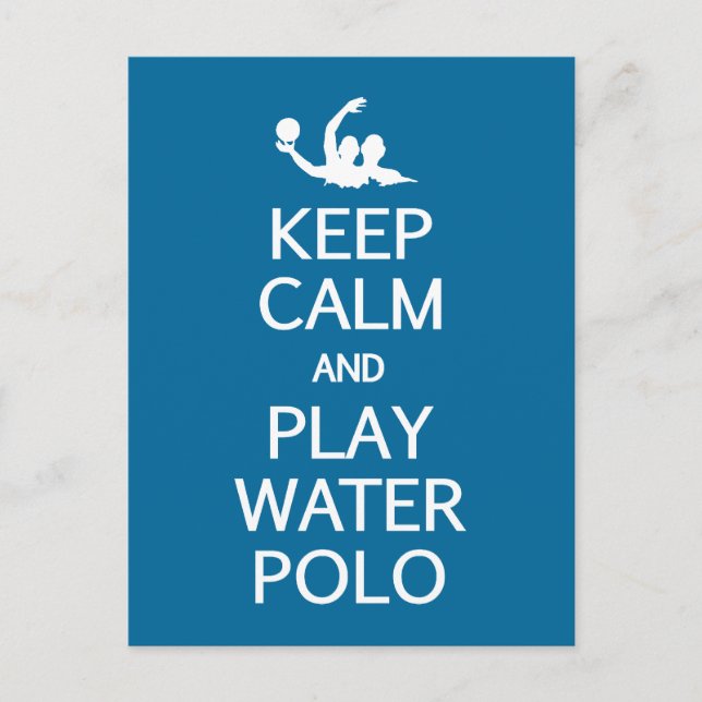 Garder Calme & Jouer Water Polo carte postale pers (Devant)