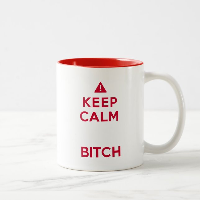 Garder calme Sarcasme Parodie Drôle Mug (Droit)