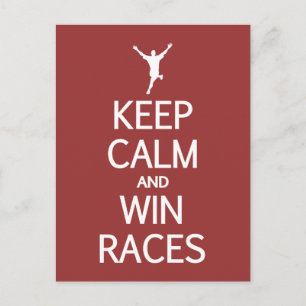 Garder Calme & Win Races carte postale couleur per