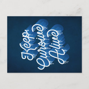 Garder Cursive en vie / Carte postale
