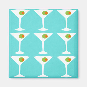 Garder 'Em Coming Martini Magnet (turquoise)