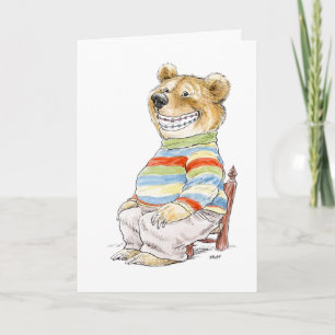 Garder la carte d'ours des accolades souriantes