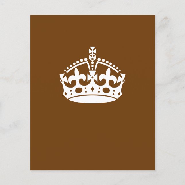 Garder la couronne calme sur le chocolat Brown (Devant)