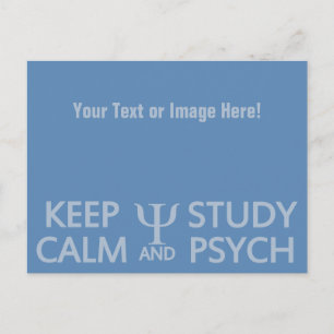 Garder le calme et l'étude Psych carte postale per