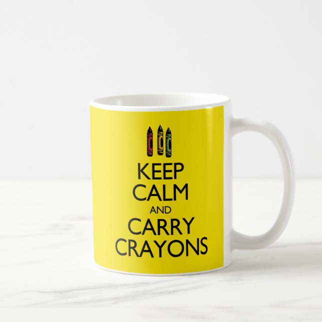 Garder le calme et porter des rayons de café Mug (Droite)