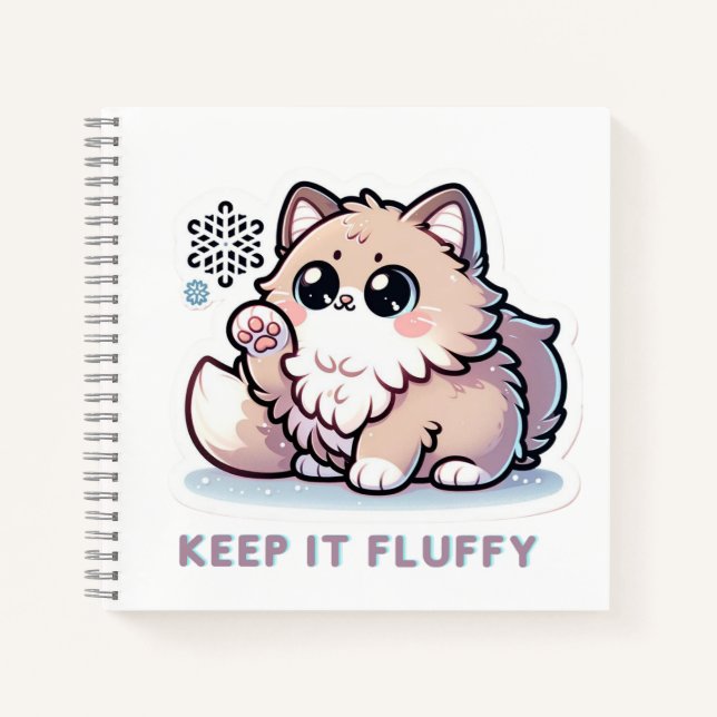Garder le chaton Fluffy sur le Carnet (Devant)