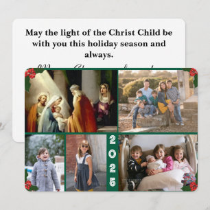 Garder le Christ dans la carte de Noël de la famil
