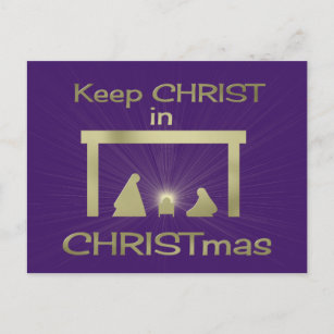 Garder le Christ dans les cartes postales de Noël