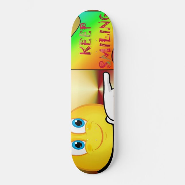 Garder le skateboard souriant (Recto)