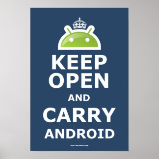 Garder ouvert et porter Android Poster