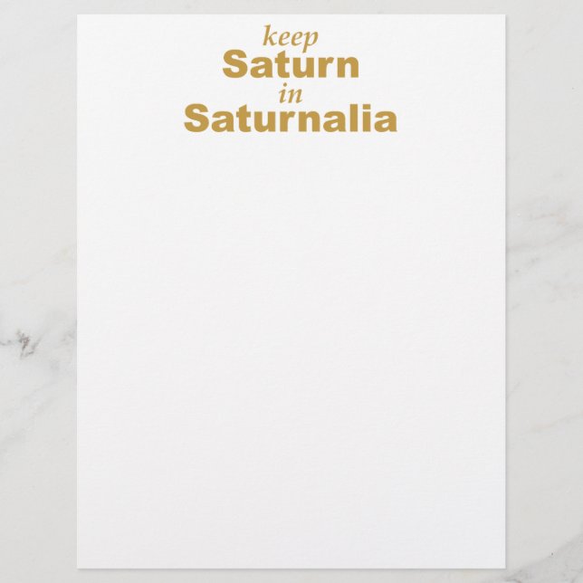 Garder Saturne dans Saturnales (Devant)