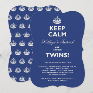 Garder son calme Invitation pour Baby Shower Jumea