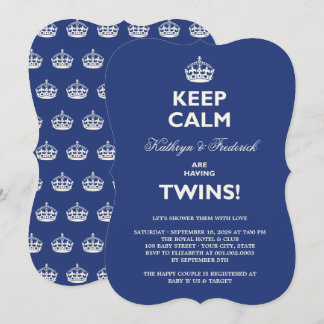 Garder son calme Invitation pour Baby Shower Jumea
