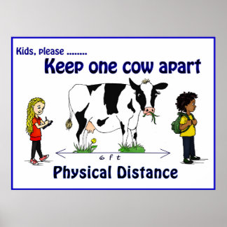 Garder une vache hors distance physique Poster