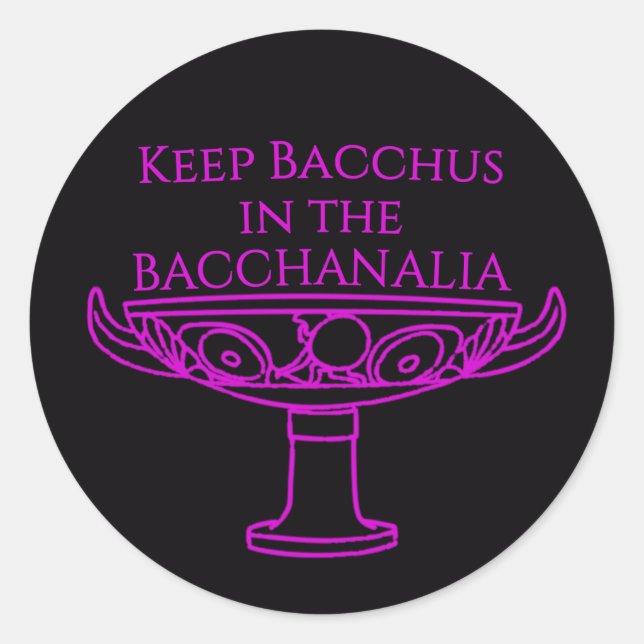Gardez Bacchus dans les autocollants de vase Bacch (Devant)