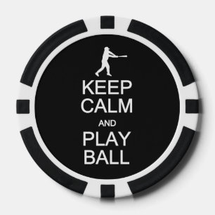 Gardez Calm & Play Ball jetons de poker personnali