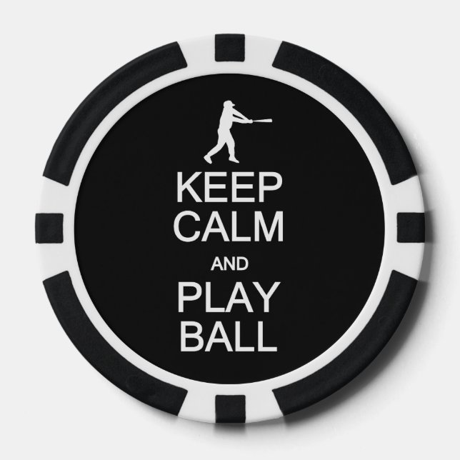 Gardez Calm & Play Ball jetons de poker personnali (Recto)