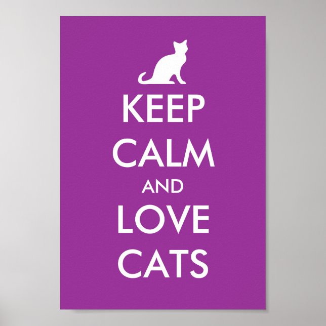 Gardez calme et amour chats poster parodie (Devant)