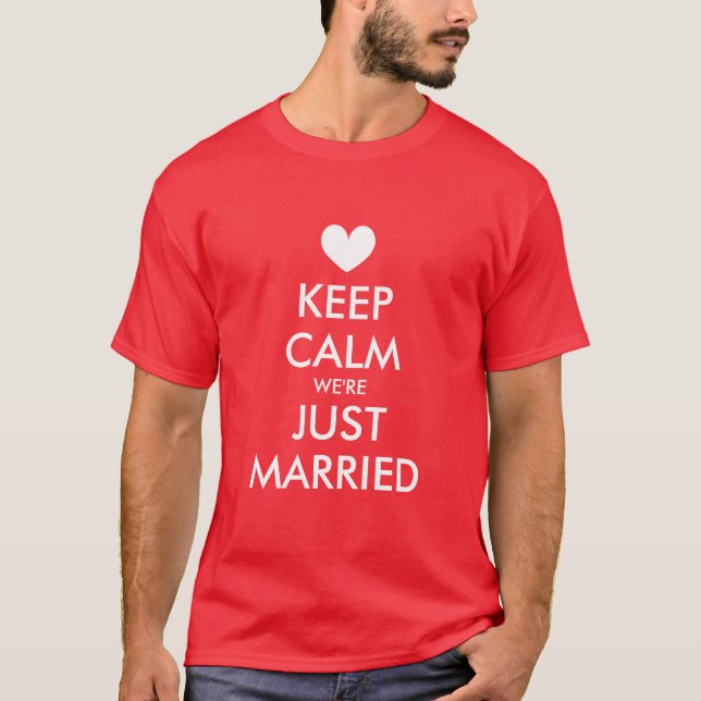Gardez calme les t-shirts juste mariés pour les je (Devant)