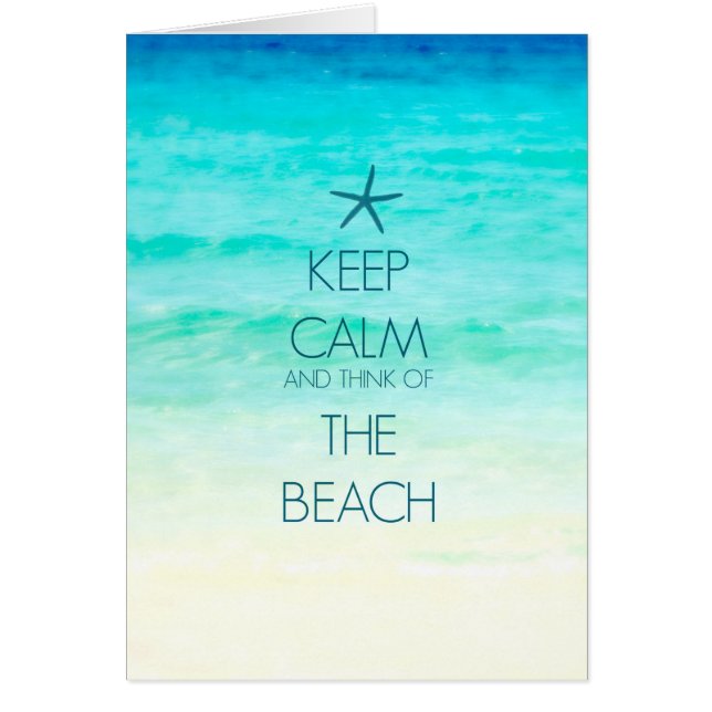 Gardez la carte calme de plage (Devant)