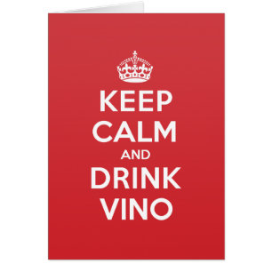Gardez la carte de note calme de salutation de vin