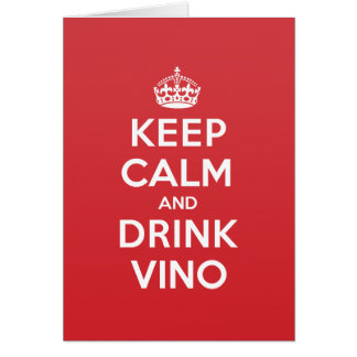 Gardez la carte de note calme de salutation de vin