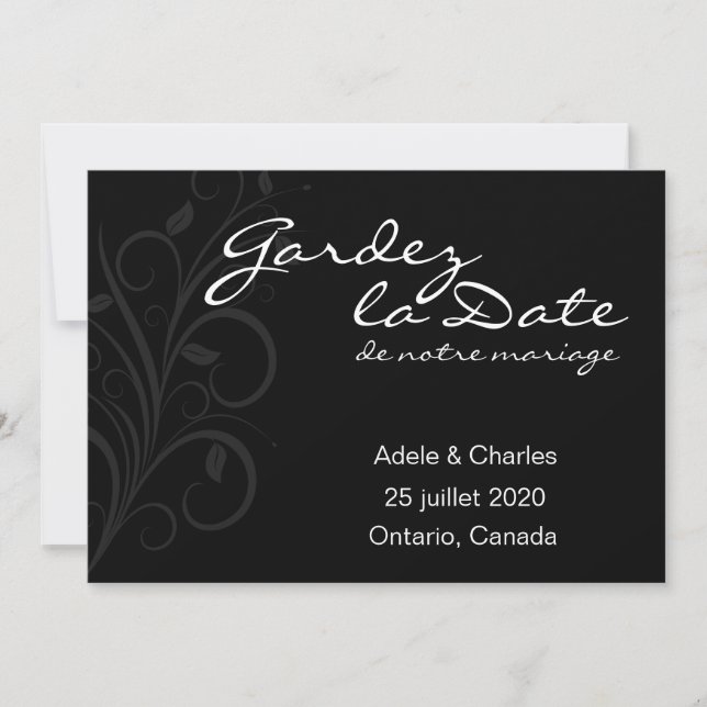Gardez La Date de notre Mariage Invitation Cartes (Devant)