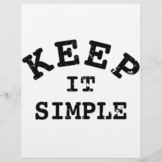 Gardez-la simple typographie (Devant)