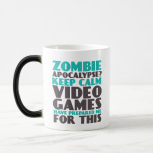Gardez la tasse drôle de zombi de Gamers calmes